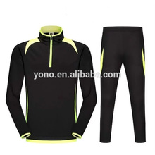 2017 new model short zip soccer training suit long sleeve blank design soccer jersey